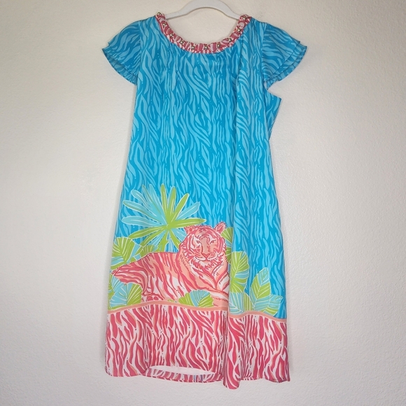 Lilly Pulitzer Tiger Silk Dress 6 - Picture 1 of 6